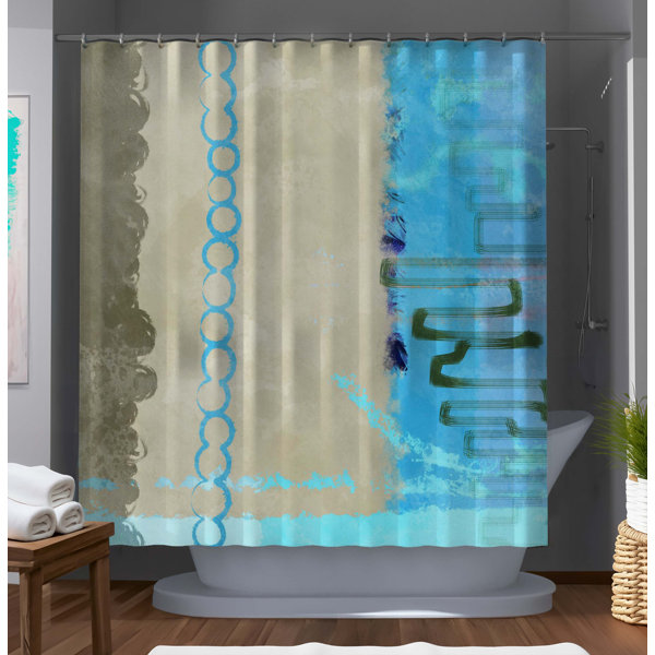 East Urban Home Brentnal Abstract Shower Curtain Wayfair   Brentnal Abstract Shower Curtain 